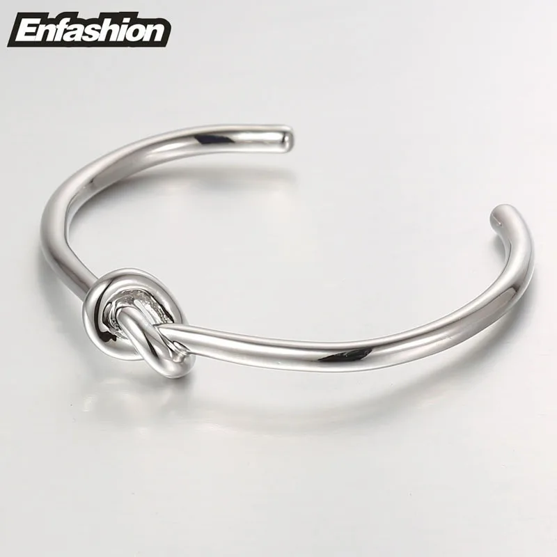 Knot Cuff Bracelets Gold Color Manchette Bangle Bracelet for Women Armband Fashion Jewelry Pulseiras B4286
