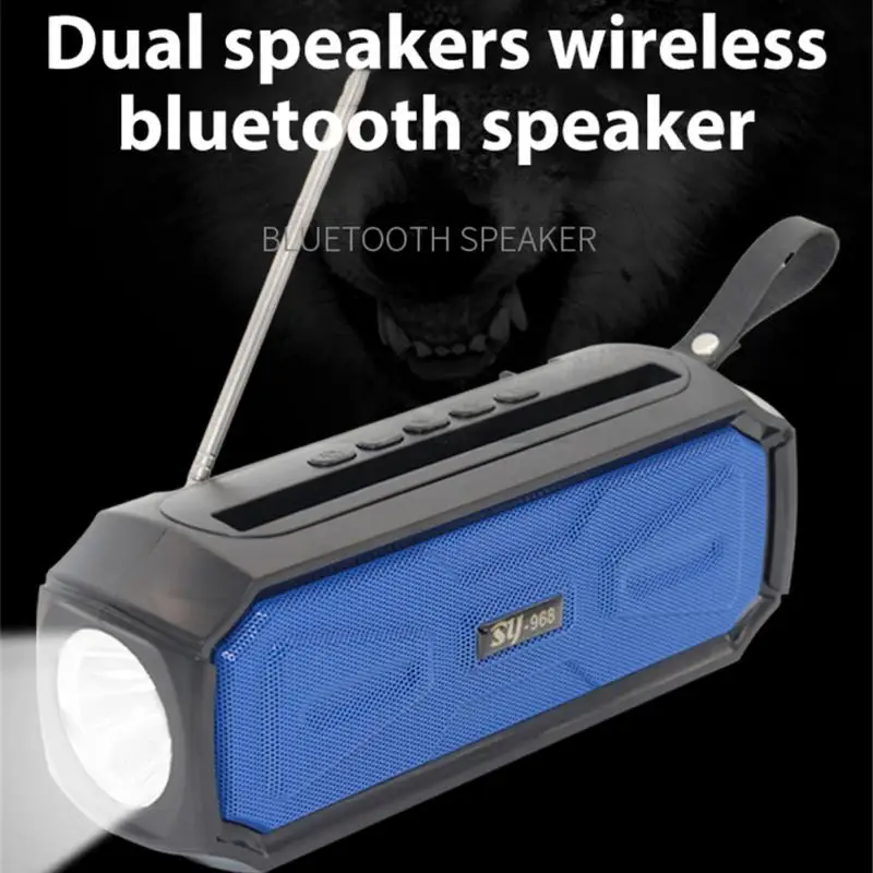 Radio pequeña con Bluetooth, radio portátil con altavoces de graves  pesados, radio digital con batería recargable, linterna LED
