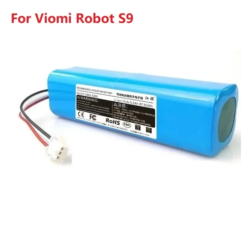 

New 14.4V 5200mAh Robot Battery For Xiaomi Viomi S9 ROIDMI EVE PLUS Robotic Vacuum Cleaner Accessories