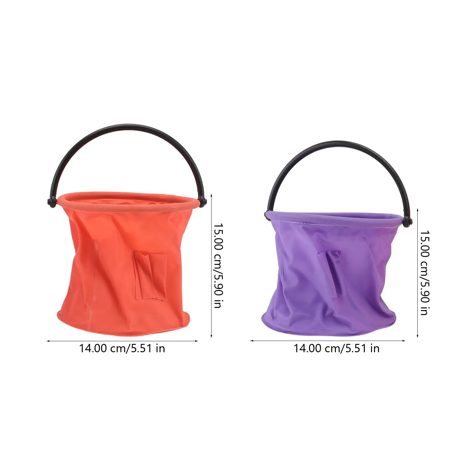 2Pcs 브러시 세척 버킷 플라스틱 접이식 페인팅 브러시 홀더 야외 캠핑 여행을위한 휴대용 핸들 아트 도구 세척기