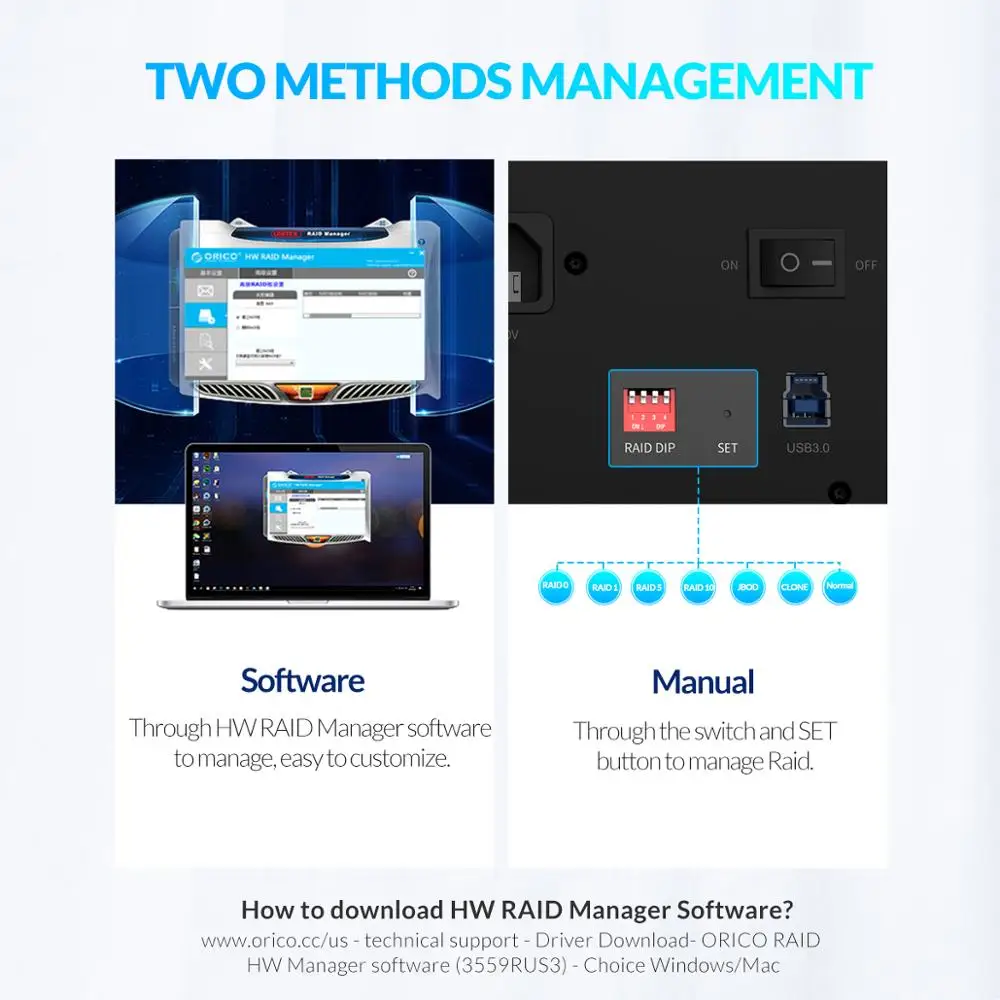 ORICO 35 ø  5  3.5 ġ HDD ŷ ̼, RAID HDD Ŭ , USB3.0  SATA, 150W   HDD ̽