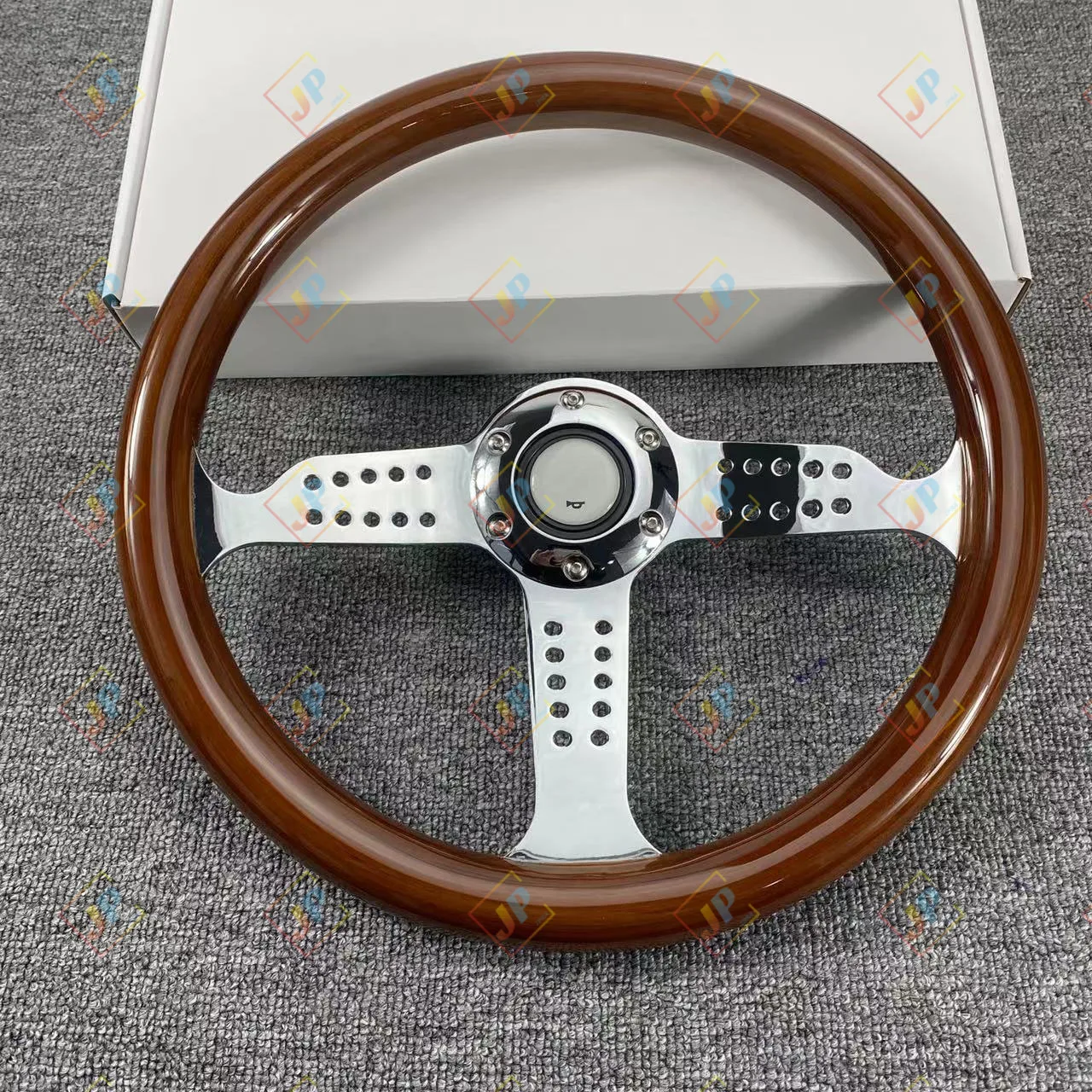 

JDM Universal 14 Inch 350mm Car Wood Steering Wheel Modified Sports Imitation Wood Plating Steering Wheel