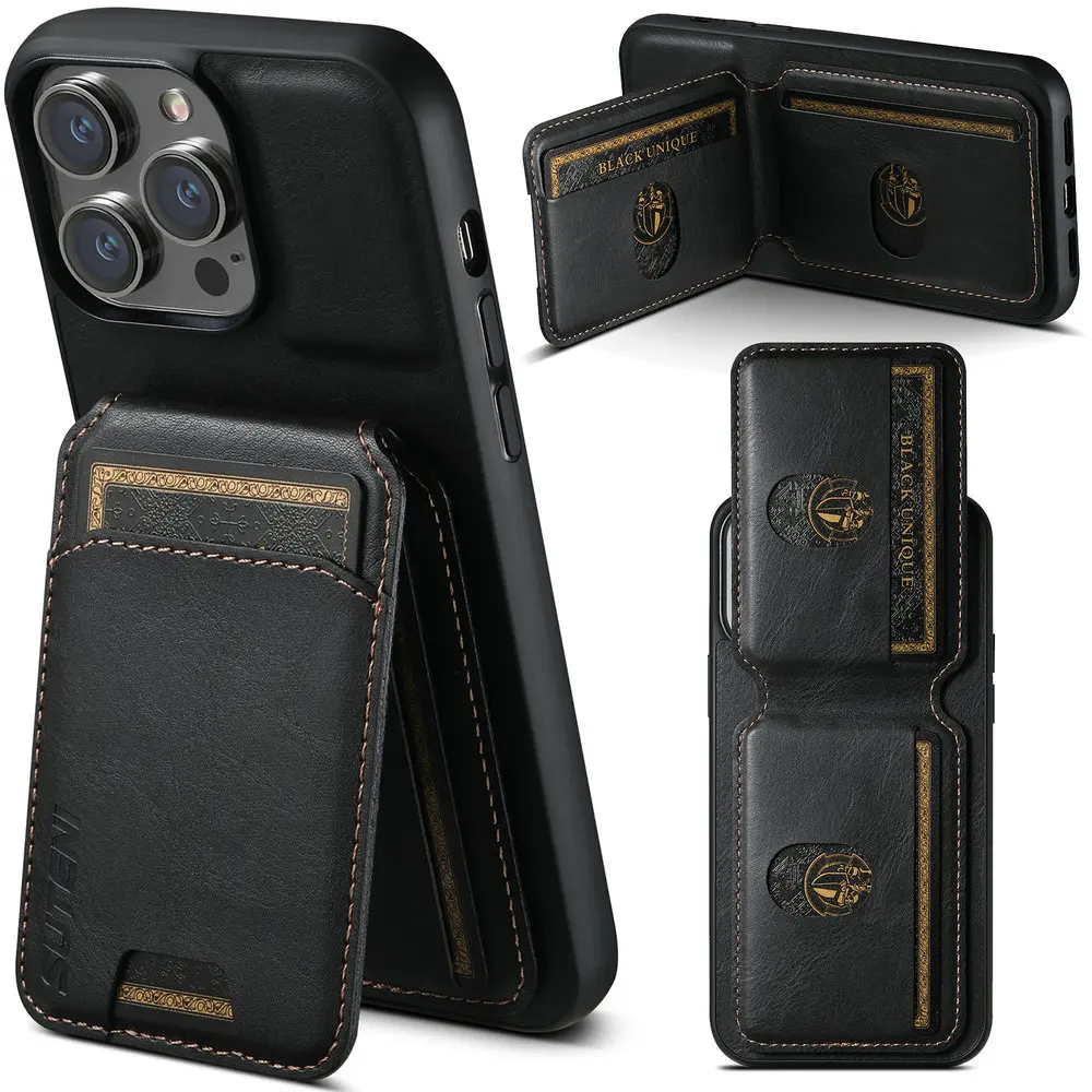 Luxury Leather Magnetic Wallet Card Holder Case Cover