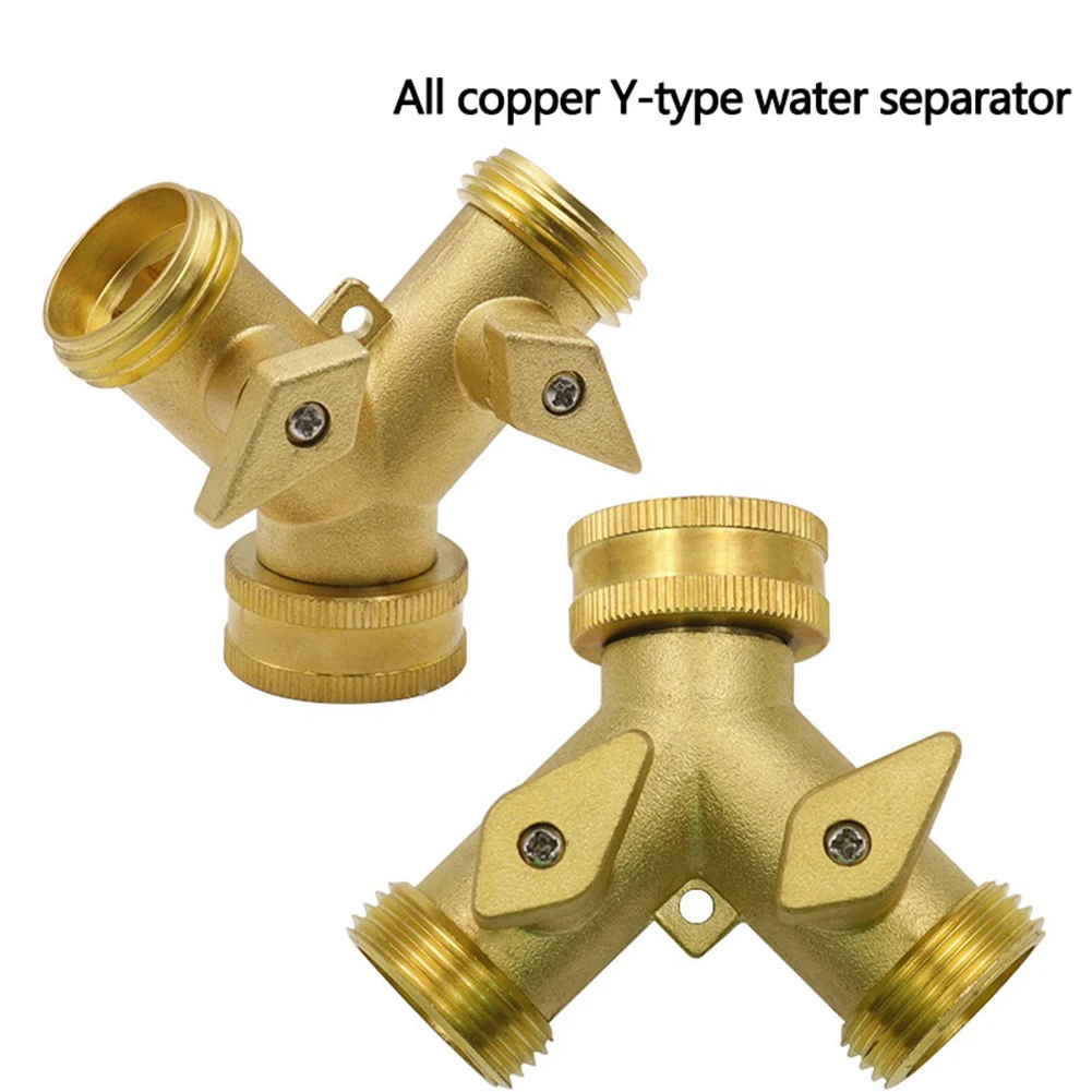 

Tool Hose Splitter Garden Gold 3/4 Inch Adapter European Brass Hose Connector Splitter Brass Tap Outlet Thread