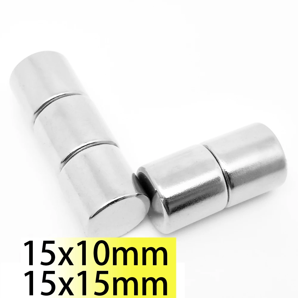15×15 15×10  Magnetic Superpower 15*10mm N35 Neodymium Magnets Nickle Coating Search Magnetic Fridge Sticker DIY Ball Toy Holde
