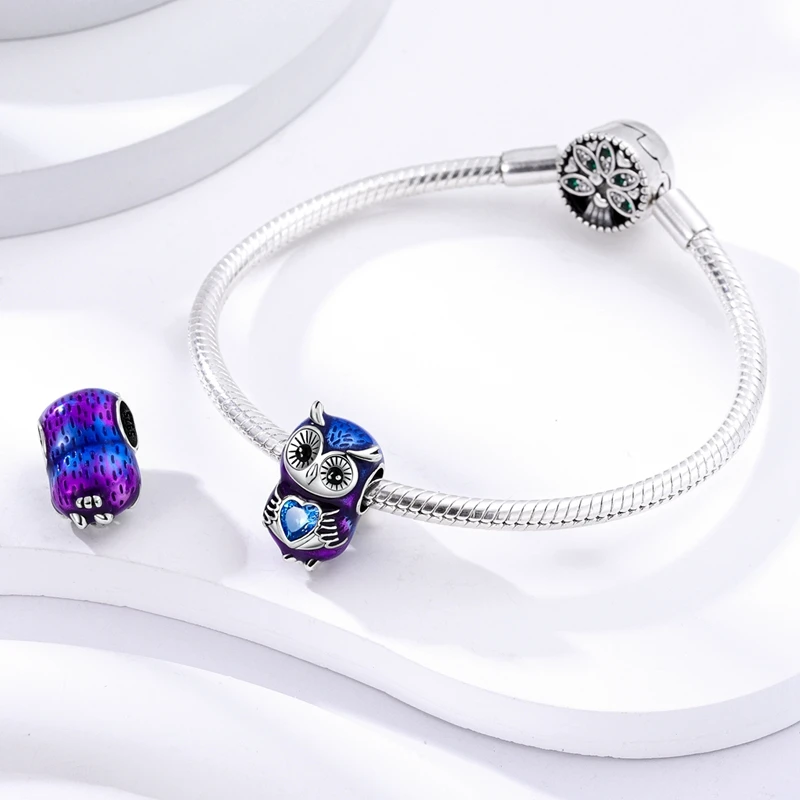Charms aus 925er Silber, Perlen für Damen, passend für Original-Armbänder, Tiere, DIY-Anhänger, Schmuck – Detail 8