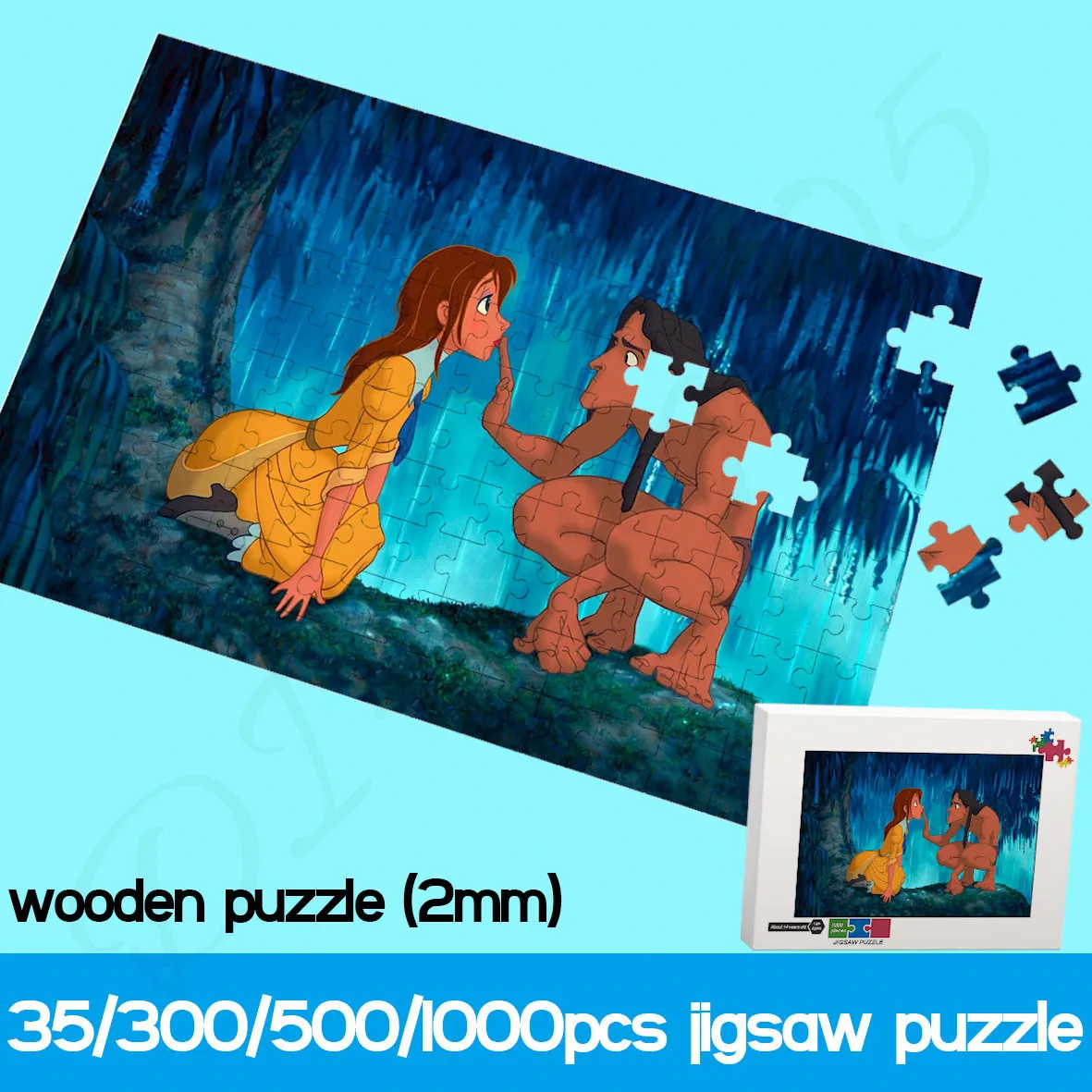 Disney Anime Peter Pan Wooden Jigsaw 35/300/500/1000 Pcs Puzzle