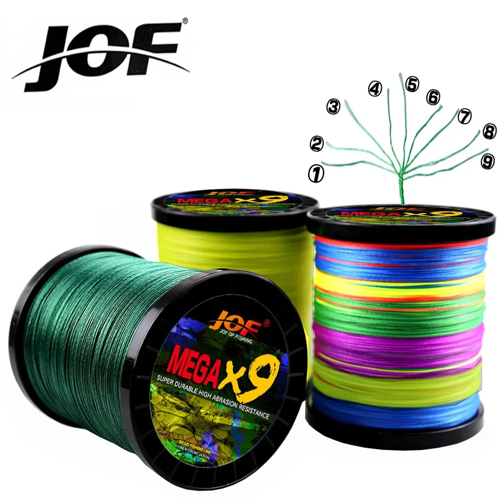 

JOF Japan 9X Fishing Line 300M 500M 9 Strands Braided Fishing Line Multifilament PE Line for Freshwater Carp Fishing Wire