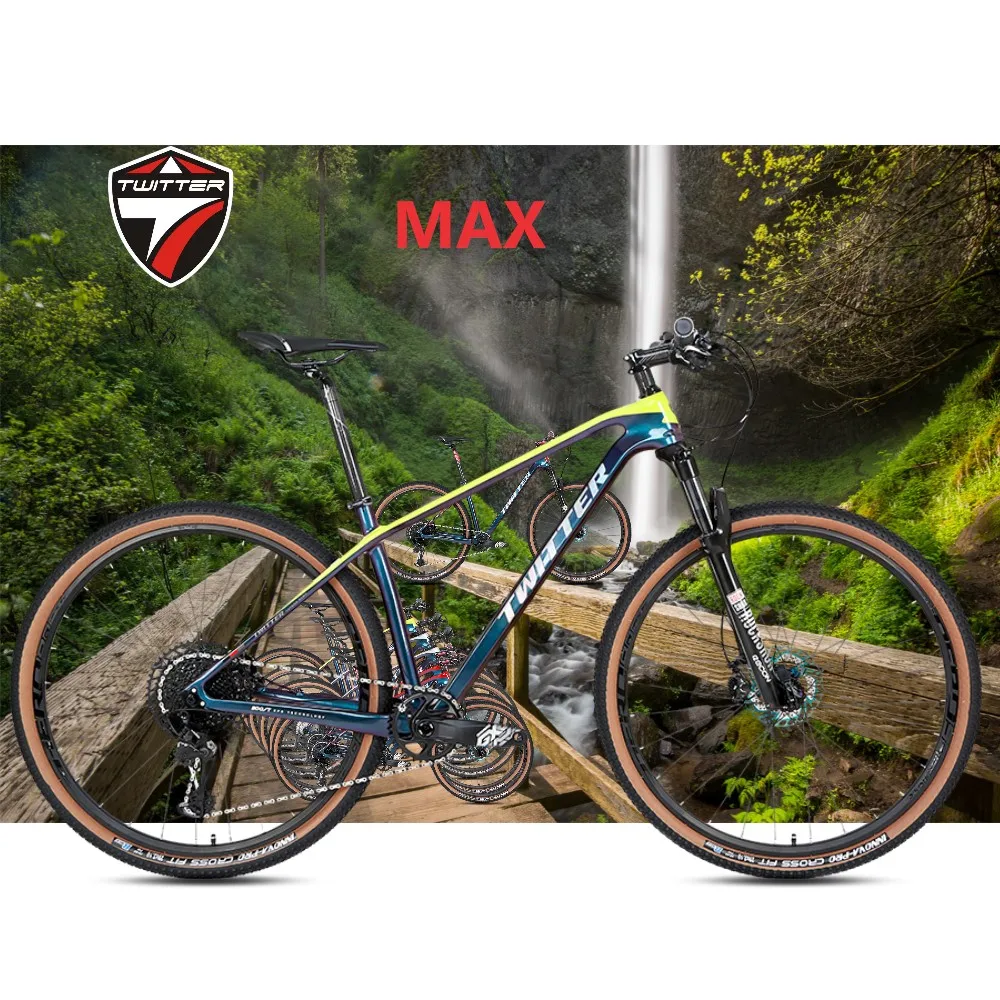 

TWITTER bicycles Holographic MAX GX EAGLE-12S XC Off-Road Suspension Front Fork27.5/29Inch Carbon Fiber Mountain Bike велосипед