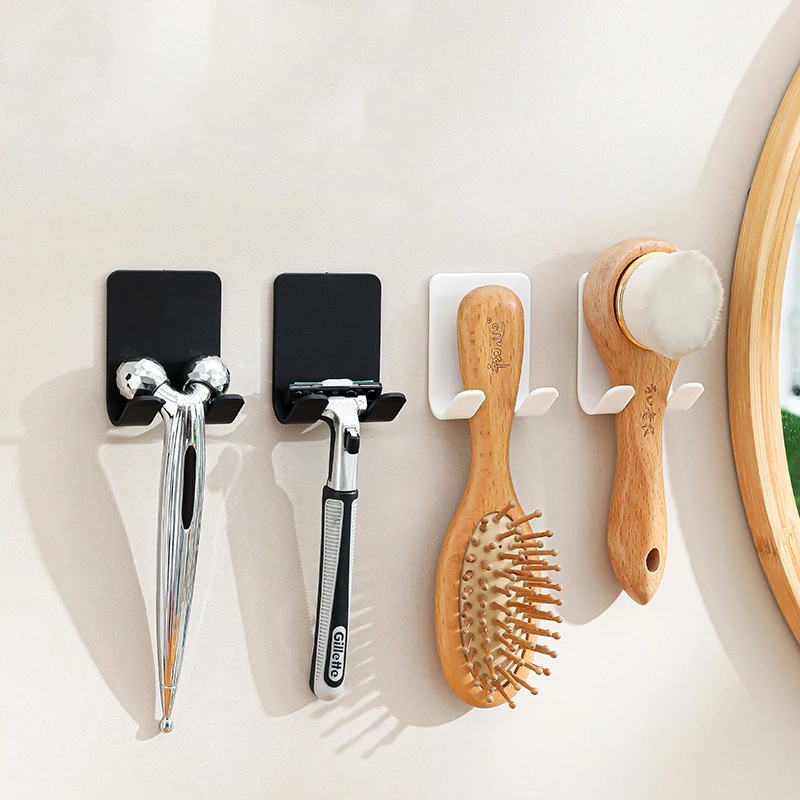 Shaving Razor Holder razor holder,razor storage box Alumium Men Shaving Shaver Storage Hook Wall Shelf Razor Rack Bathroom Kitchen Organizer Accessories 2PCS