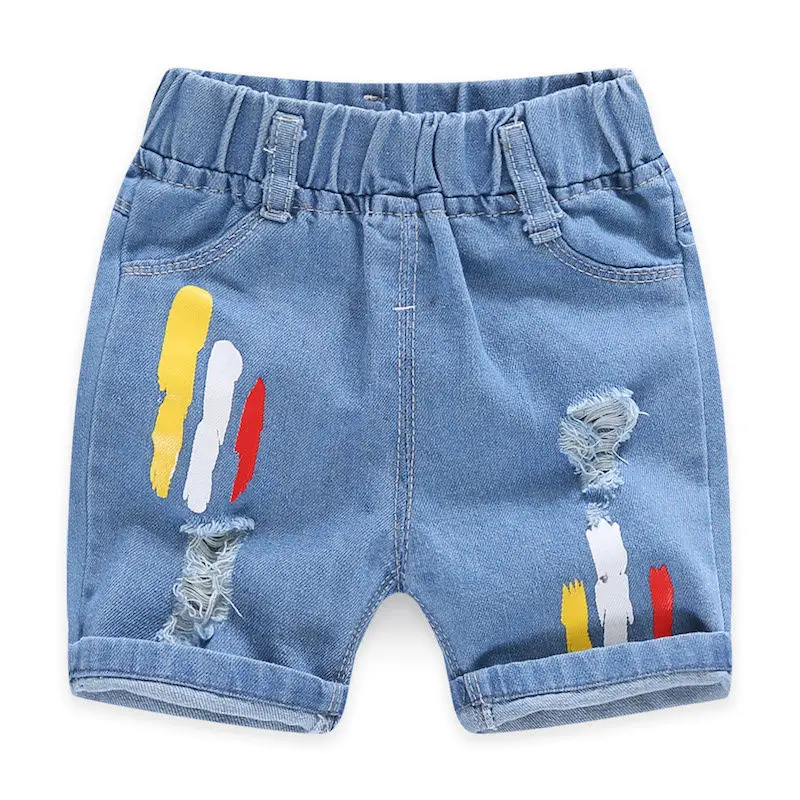 New Kids Boys Shorts Jeans Overalls Summer Fashion Casual Style Children Jumpsuit Baby Boys Denim Romper Strap Shorts 0-8 y