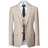 Men's Blazer Business Slim Official Solid Color Groom Dress Coat High Quality Plus size Fashion Suit Jacket 2