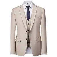 Men's Blazer Business Slim Official Solid Color Groom Dress Coat High Quality Plus size Fashion Suit Jacket 2
