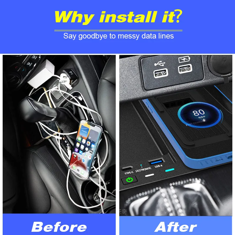 Car Charger Wireless Charger For Honda Civic Charging Adapter