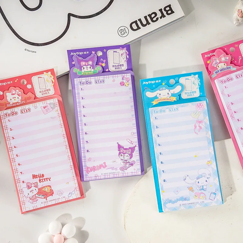 4 Book Sanrio Notepad Hello Kitty Kuromi Not Stickable Memo Pad Note Paper  Stationery Sticky Notepad Bookmark Office Supplies - AliExpress