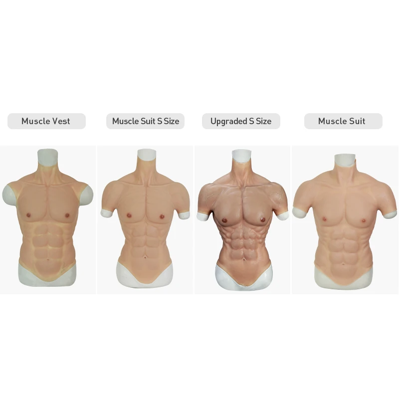 Smitizen Realistic Silicone Muscle Body Suit Fake Muscle Costume