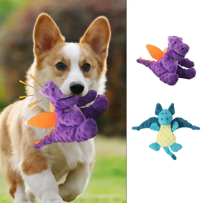 

Squeaky Stuffed Dog Toys Plush Dog Chew Toys Pineapple Velvet Teething Chew Toys Dinosaur toy companion for dogs and cats