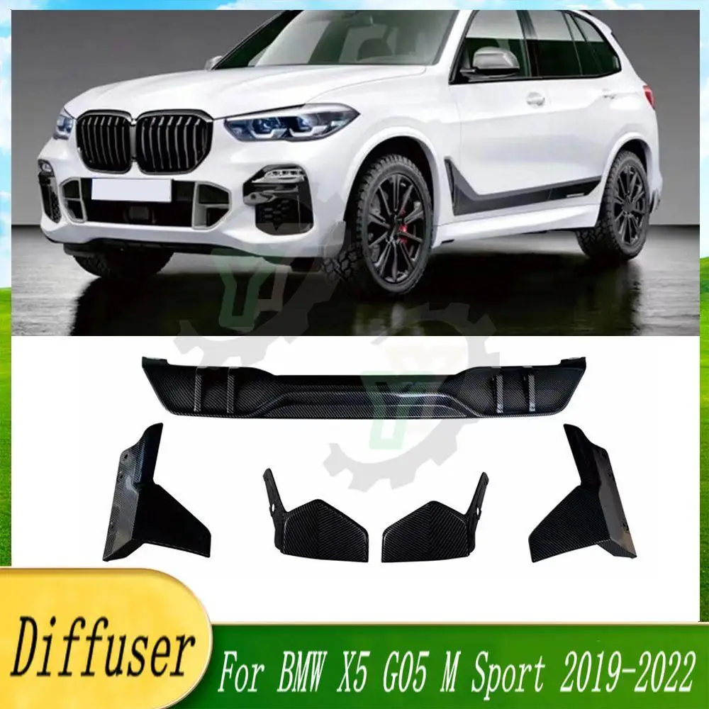 

Car Rear Bumper Diffuser Spoiler Lip Splitter Rear Bumper Lip Protector Guard For BMW X5 G05 M-Tech M Sport 2019 2020 2021 2022