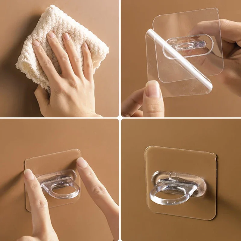 Wall Mount Hooks Self Adhesive Hooks Multi Purpose Hooks Adhesive Wall Hook Kitchen Hooks Wall Organizer Hook 10pcs Multifunctional Wall-Mounted Round Hooks Free Punching Seamless Paste Storage Rack Kitchen Bathroom Household Ring Hanger