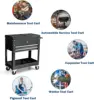Tool Cart, 4-Tier Rolling Tool Box Cabinet on Wheels with Lockable Drawers & Sliding Top, Heavy Duty Steel Tool Storage O 5