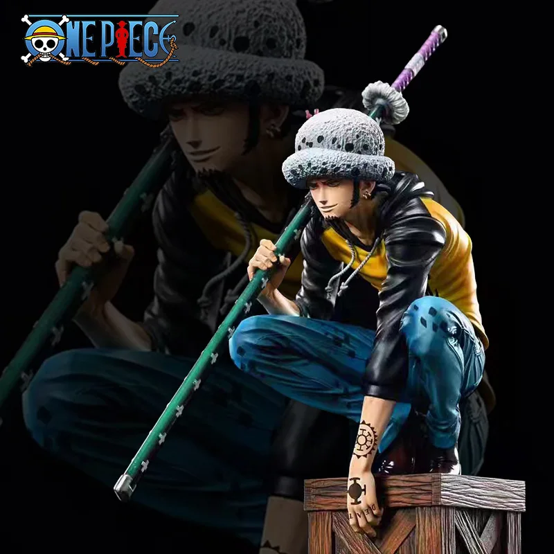 One Piece Figures - 23cm Trafalgar D. Water Law Squatting Action