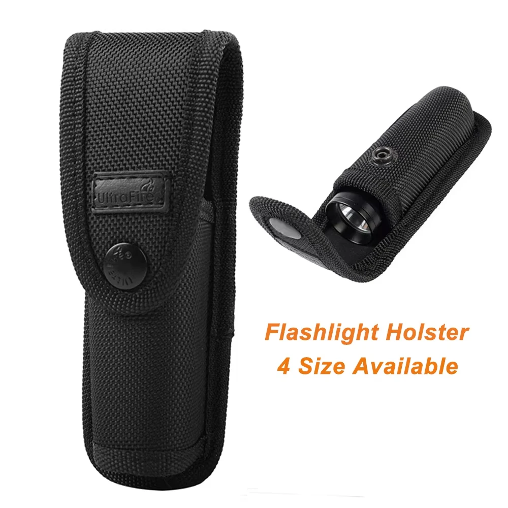 Flashlight Pouch Outdoor Molle Flashlight Pouch Protable LED Torch Holster Belt Waist Pack Flashlight Cover Case for UF-800L Hunting Accessories