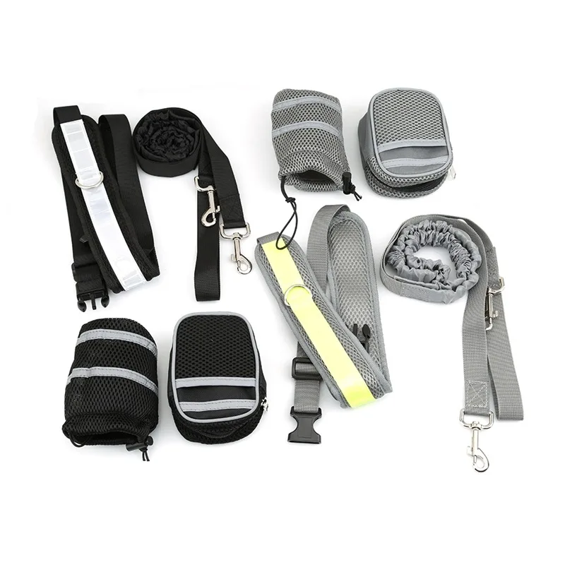 Pet Elastic Belt Collar Running Waist Dog Leash Set Hands Free Jogging Rope Puppy Harness Strap Animal Canicross Supplies Decor