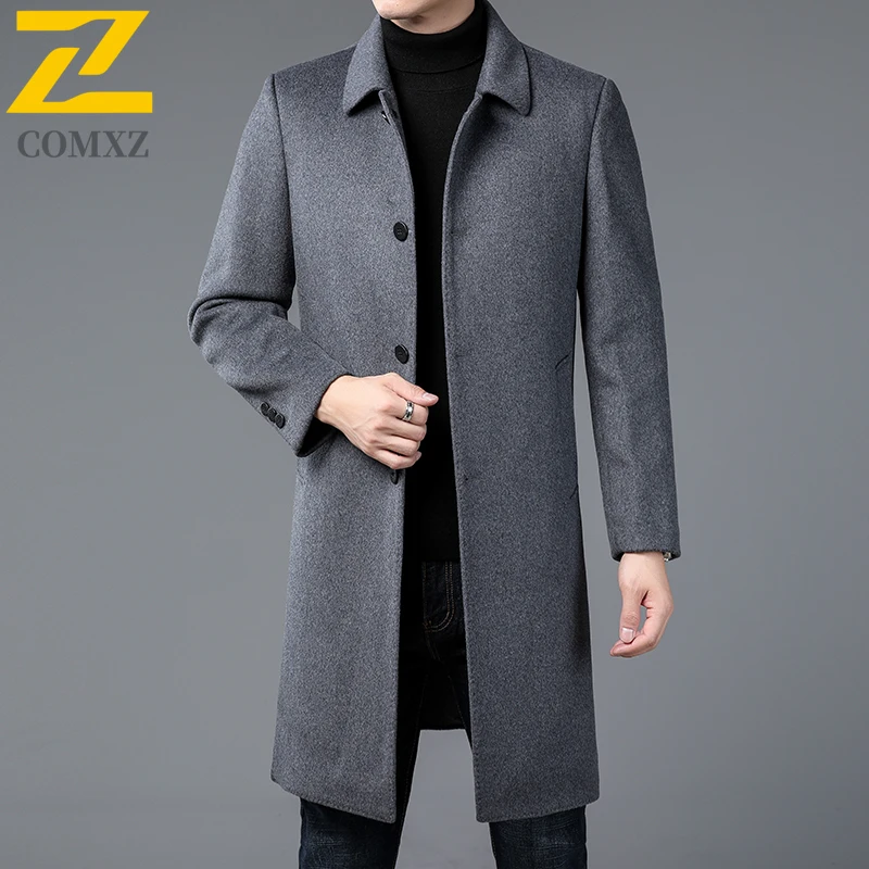 Classic Men's Wool Trench Coat