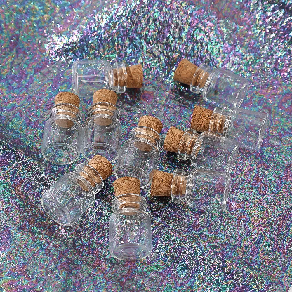 Transparent Mini Glass Bottles 100/10pcs with Wood Cork Message Wishing Bottle for Baby Shower Wedding Party Decor Favors Gifts glass bottles mini glass bottles