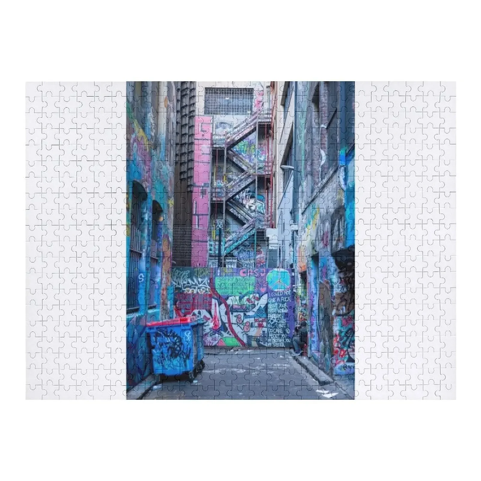 Famous Hosier Lane art laneway in Melbourne Jigsaw Puzzle Custom Photo Photo Personalized Gifts Puzzle