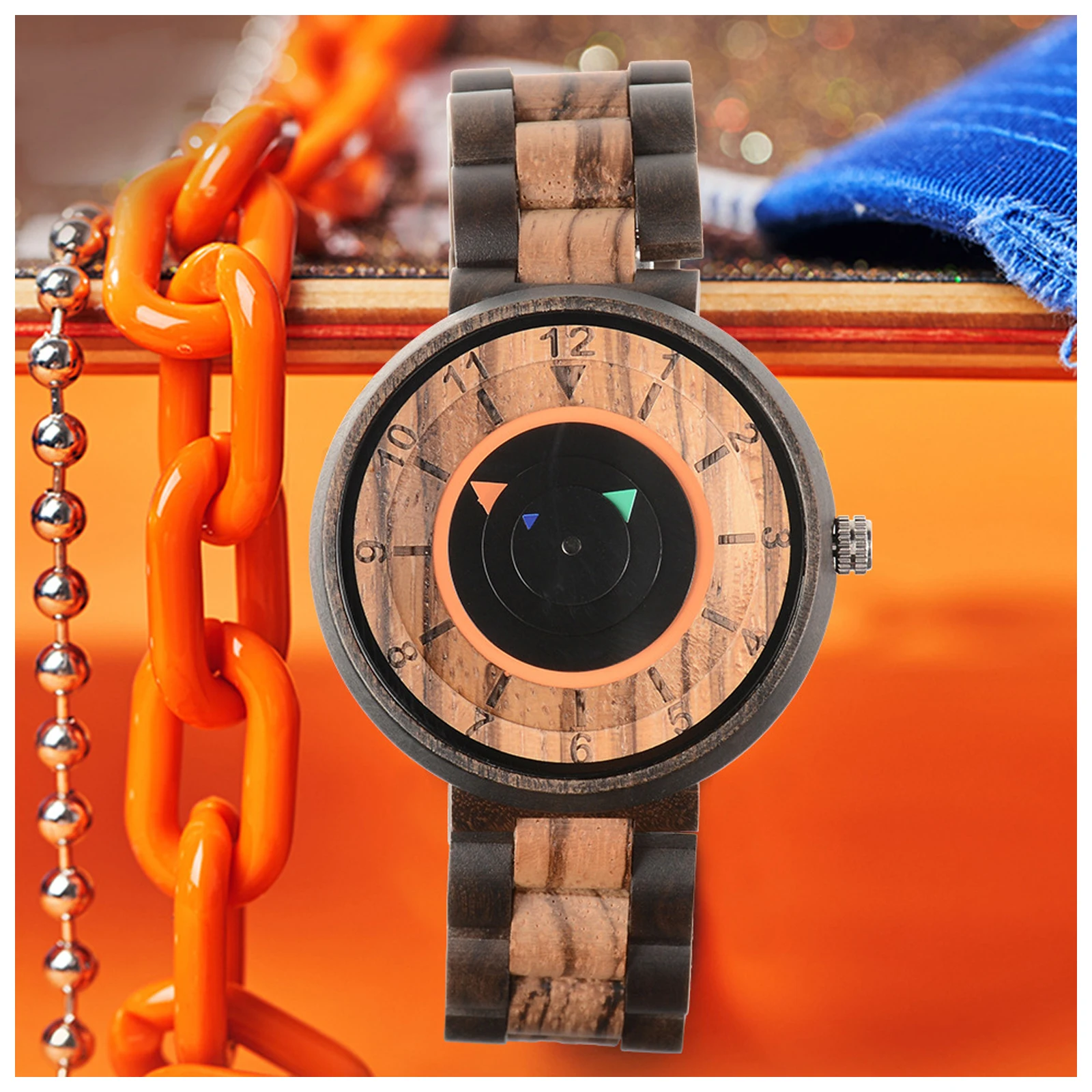 Wood Watches for Men and Women 44M Quartz Wristwatch Personalized Giftsw，bracelet