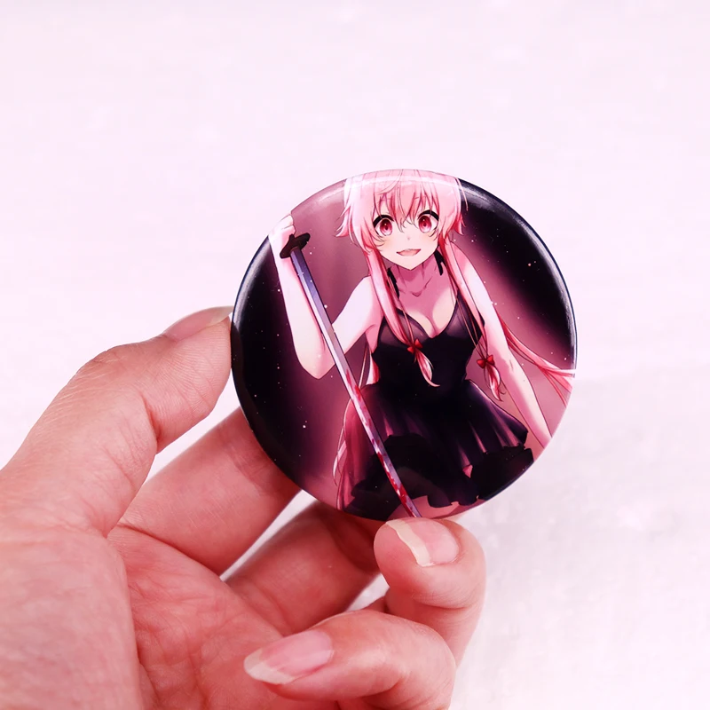 Anime Mirai Nikki Gasai Yuno Cosplay Badges Brooch Pins Icon Amano