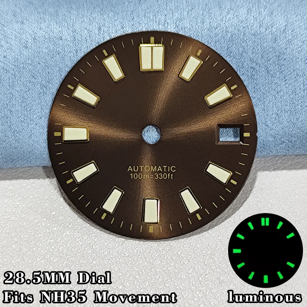 High-Quality Green Luminous Watch Dial - 28.5mm  Accessories