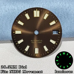 High - Quality Green Luminous Watch Dial - 28.5mm  Accessories - 1 piece Dial (03)