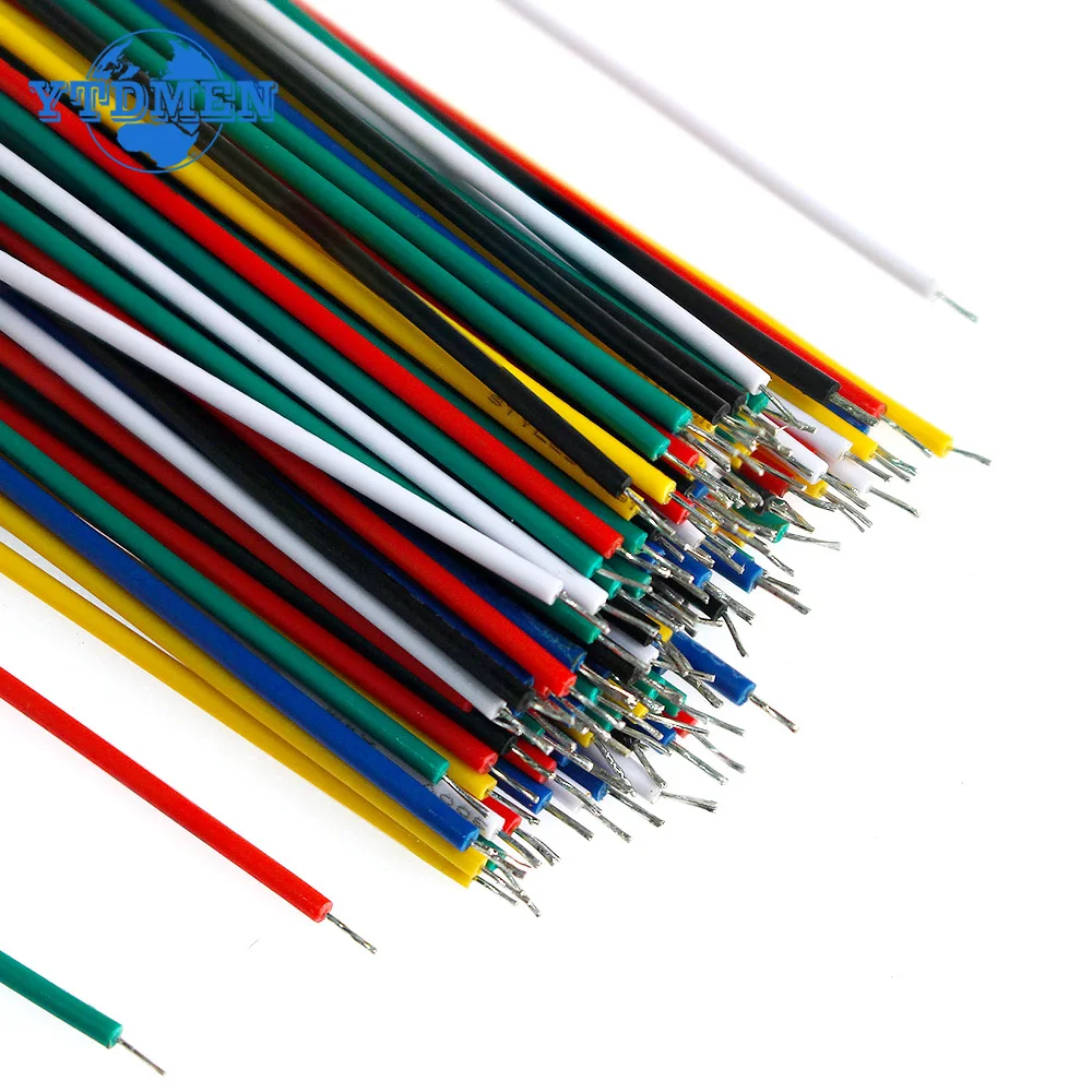 120pcs Jumper Wire 24AWG 26AWG 6 Color Tin-Plated Breadboard PCB Solder Cable DIY Kit High-Quality Electronic Wires