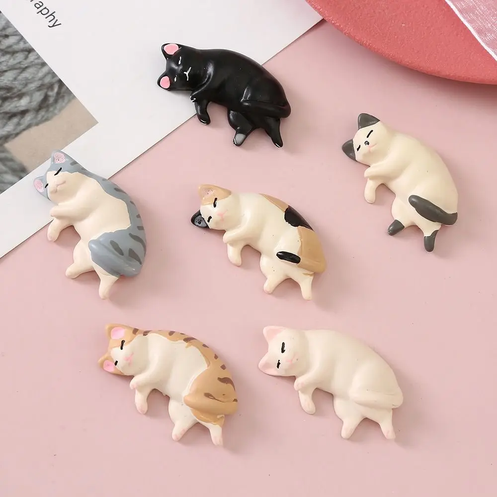 

Lazy Cat Refrigerator Magnet Message Photo Wall Sticker Creative Cute Sleep Cat Home Decoration Accessories