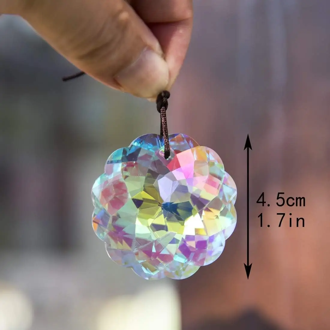 Crystal Glass Prism Ball Suncatcher Pendant Home Garden Craft Decoration 1 Pc