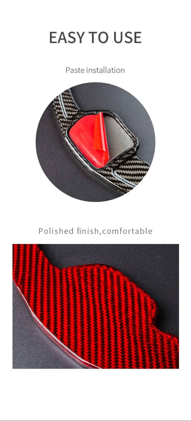 T-carbon Carbon Fiber Steering Wheel Paddle Shift For Audi A3 A4 A5 A6 A7 A8 Q3 Q5 Q7 TT S3 S5 R8 2012-2014