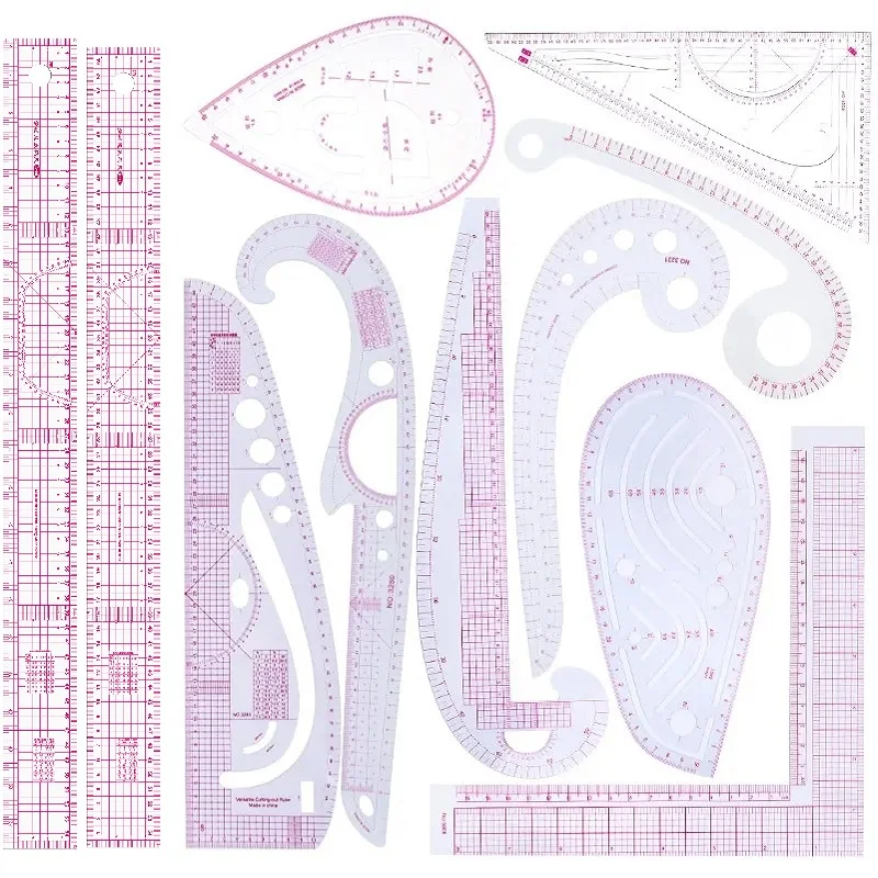 Drawing Tools 4 Piece French Curve Ruler Set - Comma Curve Design ...