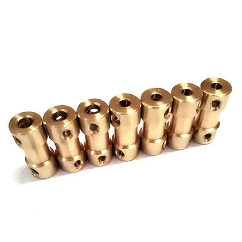 Shaft Coupler Brass Transmission Joint Connector Sleeve Adapter 2mm-6mm