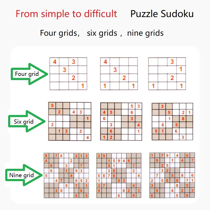 Sudoku Game 4 in 1 Magnetic Wooden Sudoku Game Book Preschool Early Learning Kids Educational Math Toy Puzzle Gift Sudoku 4