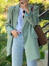 

Women's Spring Casual Elegant Chic Blazer Long Sleeve Solid Female Suit Jacket Lady Fashion Outerwear Business Clothes 2022