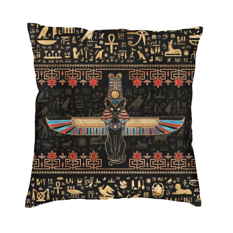 

Ancient Egypt Egyptian Bastet Cat Throw Pillow Case Home Decorative 3D Printed Cushion Cover for Sofa Car Bedding Pillowcase