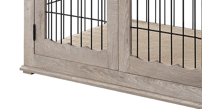 pet kennel crate for dogs wood puppy cage modern aesthetic heavy duty long lasting multi purpose