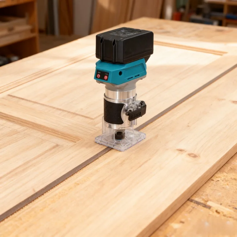 브러시리스 전동 목재 트리머 라우터 DIY 및 전문가용 목공 엣지 트리머 도구, 마키타 18V 배터리 호환