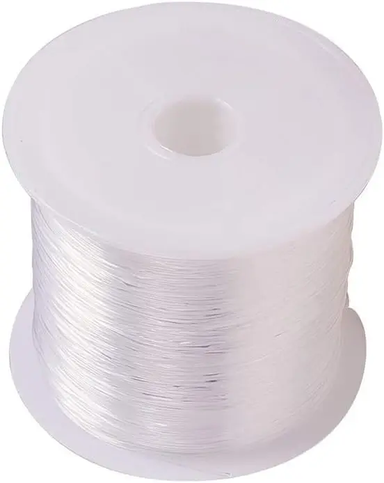 32 jardas transparente invisível artesanato fio de náilon 0.45mm monofilamento linha de pesca cordão para fazer jóias diy