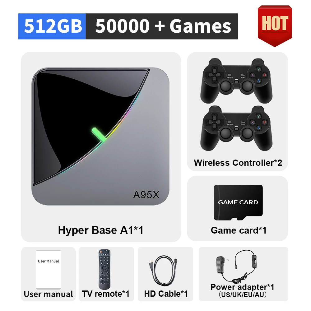 5G WIFI 4K-8K game console TV/cloud computer/game support run 3 A games PSP  N64 PS1 Emulators 128G 18000 Retro Games - AliExpress