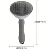 Easy-to-Clean Dog&Cat Grooming Brush-Gentle Hair Removal Massage Comb with One-Button Operation, Ideal for All Dog & Cat Breeds 2