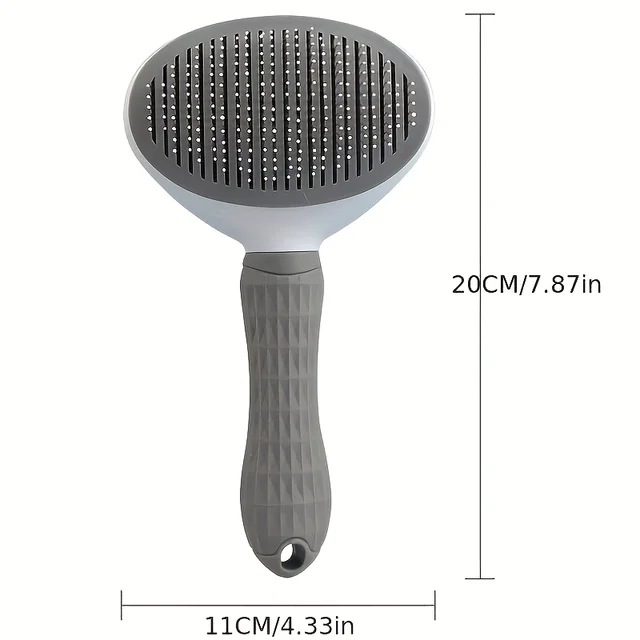 Easy-to-Clean Dog&Cat Grooming Brush-Gentle Hair Removal Massage Comb with One-Button Operation, Ideal for All Dog & Cat Breeds 2
