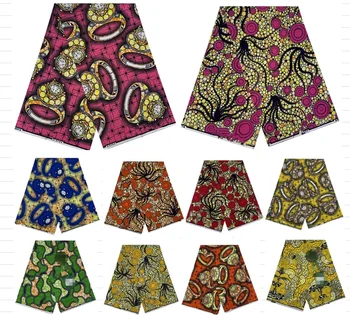 African wax high quality 100% cotton Ankara wax fabric clothing 6 yards 2